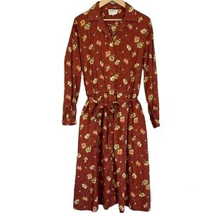 Vintage B. Altman & Co. Full button front, 100% cotton shirt dress. Women’s 16